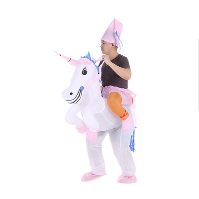 

Anself Cute Adult Inflatable Costume Suit Blow Up Fancy Dress Party Halloween Inflatable Pegasus Outfit Jumpsuit for Men Women