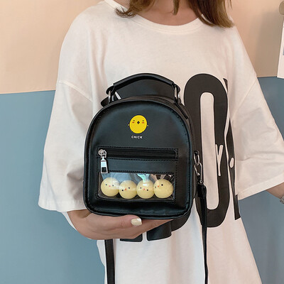 

Female bag 2019 new fashion transparent bag summer small fresh girl messenger bag wild ins super fire backpack