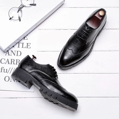 

Mens shoes new breathable business casual shoes mens Brock Korean version of the trend of thick mens shoes 18112 batch