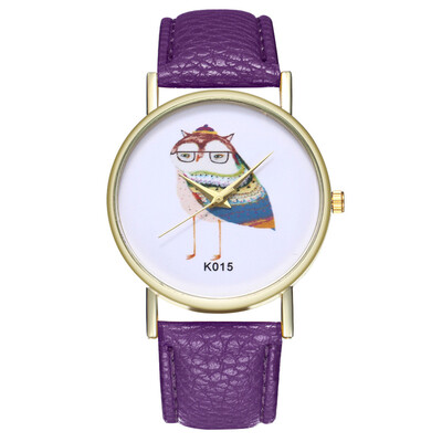

Colourful Top Brand Women Flower Bird Watch Gold Leather Creative Wristwatches Casual Women Dress Ladies Quartz Clock &Ff