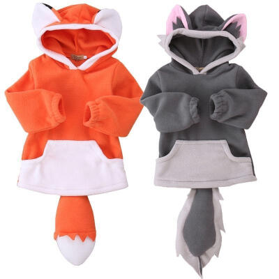 

Toddler Infant Kids Baby Boy Girl Warm Outerwear Coat Hooded Animals Clothes Costume