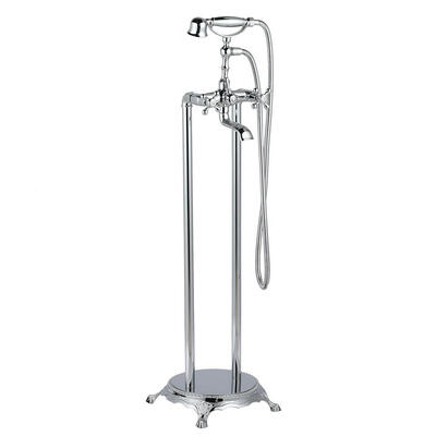 

Greensen Floor Mount Free-standing Bathtub Shower System Hand Shower Tub Filler Bathroom Shower Faucet