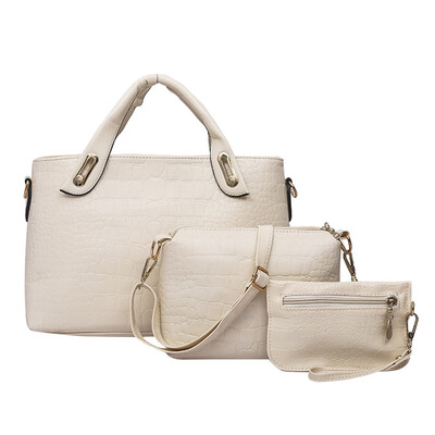 

Tailored Crocodile pattern mother bag leisure three-piece telescopic handbag BG