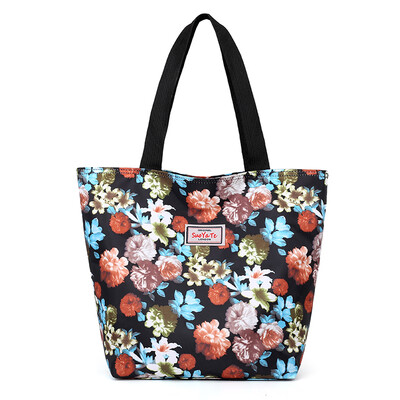 

Large bags of middle-aged&old womens bags large capacity printing single shoulder bags light stools mother bags canvas b