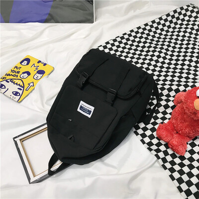 

Double-shoulder bag inswind fashion schoolbag Korean version female high school backpack junior high school students travel Korean