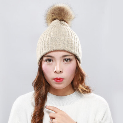 

Tailored Women Warm Crochet Winter Wool Knit Ski Beanie Skull Caps Hat Hairy Bulb