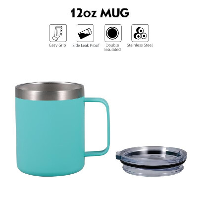 

Mug Cup with Handle 12oz Cup with Lid Stainless Steel Coffee Cup for Drinks Tea Milk Coffee Water Cup