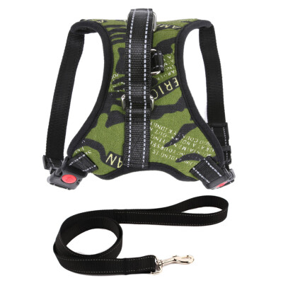 

Dogs Halter Harness Soft Padded Reflective with traction rope