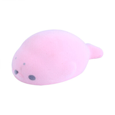 

Gotoamei Kawaii Flocking Seal Soft Mini Slow Rising Scented Stress Relief Toy