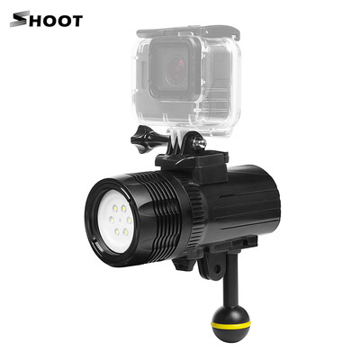 

SHOOT XTGP460 1500 Lumen Underwater Diving Torch Flashlight Waterproof 60m197ft Rechargeable Dimmable Outdoor LED Video Light for