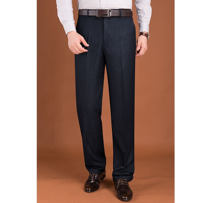

WENGUANGUO autumn&winter thick mens trousers high waist straight from hot loose large size suit pants men 7960