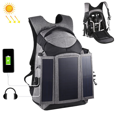 

PULUZ Camera Bag 3-Fold 14W Solar Outdoor Shoulder Bags Large Capacity Outdoor Photo Backpack With Headphone Jack &USB Port