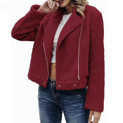 

Roseonmyhand Fashion Women Casual Coat Winter Warm Outwear Ladies Zipper Coat Overcoat