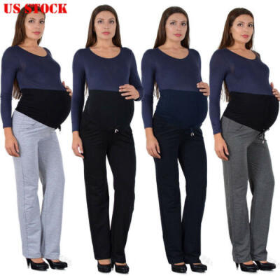 

Womens Maternity Pregnant Waist Comfortable Trousers Casual Leggings Bump Pants