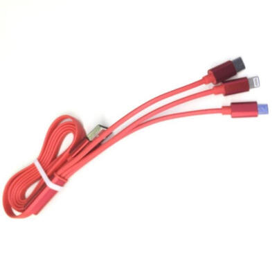 

3-in-1 Charge Cable Lighting Micro USB Type-c Charging And Syncing Cable-1m