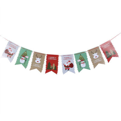 

Christmas Decorative Hanging Flag Banner Home Yard Party Ornament