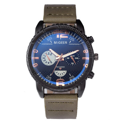 

Gobestart MIGEER High-End Fashion Mens Stainless Steel Watch Analog Alloy Quartz Watch
