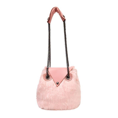 

Women Korean Animal Shape Chain False Plush Messenger Bag Shoulder Bag