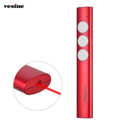 

Vesine 24GHz RF Wireless Presenter with USB Receiver Red Light Professional PowerPoint PPT Clicker Presentation Remote Control Po