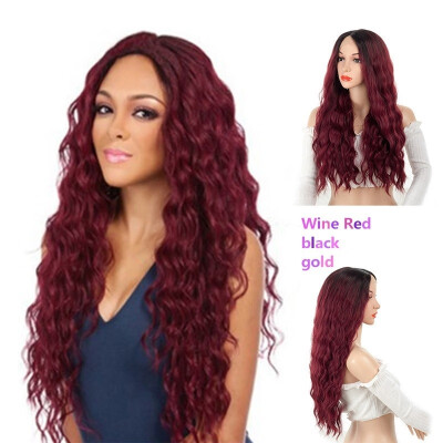 

Corn Style Long Curly Hair Redblackgold for Women Curly Wigs Cosplay Wig Hair Extensions