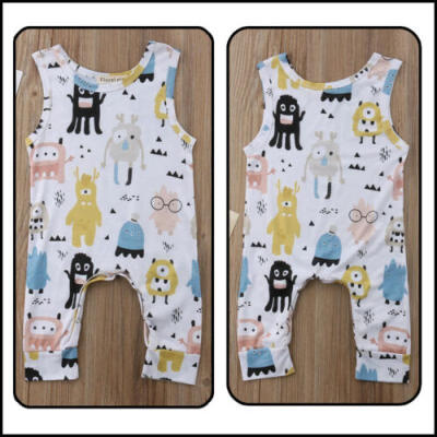 

Newborn Infant Baby Boy Girl Cartoon Romper Jumpsuit Playsuit Outfits Clothes UK