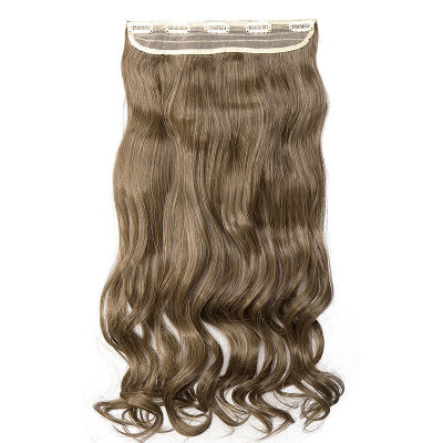 

Synthetic Fiber Clips in on Hair Extension 34 Full Head One Piece 5 Clips Long Silky Straight Curly Wavy