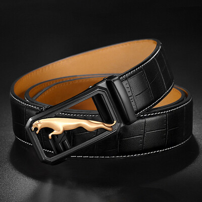 

Recruitment distribution belt mens leather automatic buckle fashion leather belt mens youth leisure pants with a gener