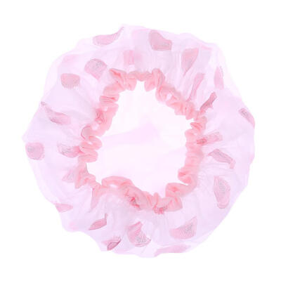 

Elastic Waterproof Shower Cap Double-layer Yarn Lace Wrapped Towel Bath Kit