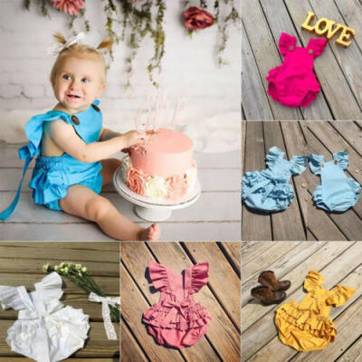 

Summer Newborn Toddler Baby Girl Clothes Ruffle Romper Jumpsuit Outfits Sunsuit