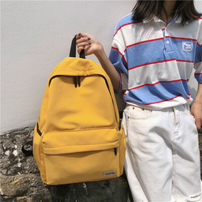 

Large capacity waterproof girl schoolbag female Korean version of high school backpack college students ins wind double shoulder b