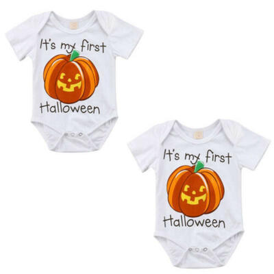 

Newborn Baby Girl Boy Short Sleeve Halloween Romper Bodysuit Jumpsuit Outfits US