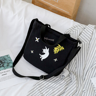 

Tailored Women Bag Fashion Printed Canvas Bag Female Shoulder Messenger Bag Travel Bag