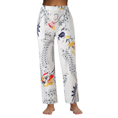 

Women Casual Loose Yoga Trousers Baggy Boho Loose Printed Wide-leg Pants