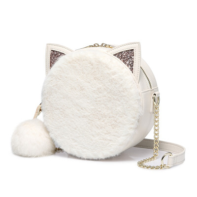 

Marsoul new ladies round crossbody bag fashion shoulder bag plush small round bag round bag