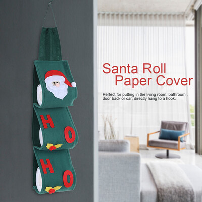 

Santa Reel Roll Paper Tissue Cover Hanging Holder Toilet Bathroom ChristmasReel Roll Paper CoverRoll Tissue Cover