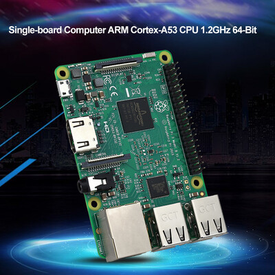 

Raspberry Pi 3 Model B Single-board Computer ARM Cortex-A53 CPU 12GHz 64-Bit Quad-Core 1GB RAM with Wireless LAN BT 10 Times B G