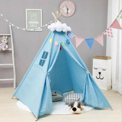 

Kids Children Large Canvas Teepee Tent Wigwam Play House Gift Indoor Outdoor UK