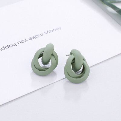 

Flashbuy Metal Twist Stud Earrings For Women Geometric Gold Jewelry Alloy Earrings Multicolour Girls Fashion Wedding Accessories