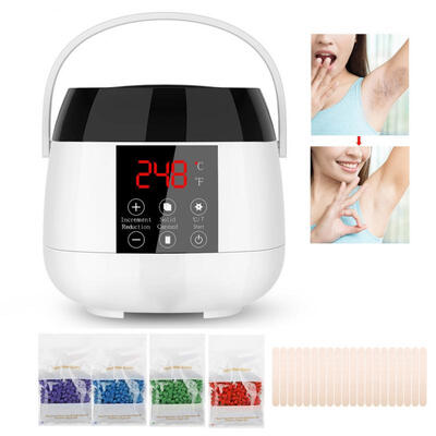 

Greensen Intelligent Wax Depilatory Heater Set Hair Removal Wax Warmer Wax Beans Applicator Sticks Kit
