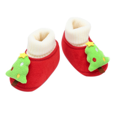 

Winter Baby Flannel Toddler Shoes Baby Boy Girl Christmas Fluff Cotton Shoes Baby Winter Warm The First Walker