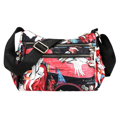 

Tailored Women Printed Ethnic Nylon Fabric Bag Waterproof Single Shoulders Messenger Bags