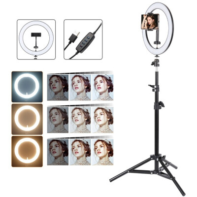 

Photography Live Streaming Camera Video Dimmble Fill Ring Light with Triopd&Phone Clip