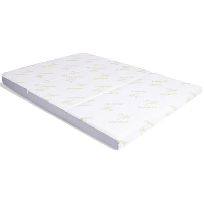 

6" Tri-Folding Memory Mattress Sofa Bed Guests Floor Mat Carry Bag-Twin size