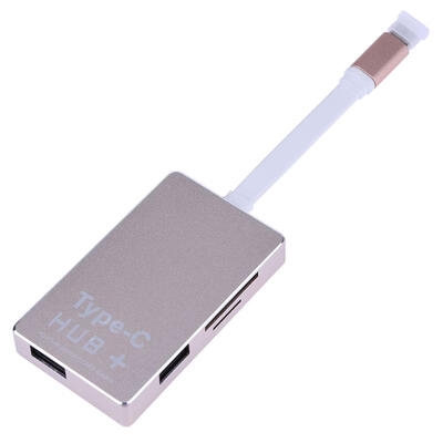 

6 in 1 Type-C 31 to 2 USB30 Hub SDTF Card Reader w 4K HDMIPD Port