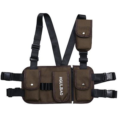 

Chaobai personality men&women breast bag super-fire multi-functional shoulder bag Street multi-pocket mobile phone bag