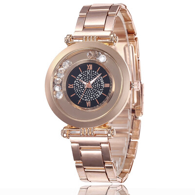 

Fashion watch popular diamond digital watch new starry steel belt ladies student quartz watch