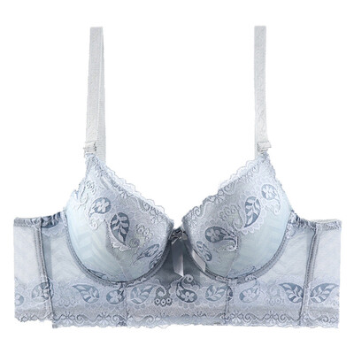 

Toponeto New Women Thickening And Gathering Big Bra 6-Row Lace Sexy Bra With Underwear