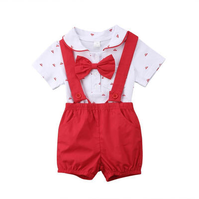 

2PCS Infant Baby Boy Clothes Romper Jumpsuit BodysuitPants Shorts Outfit Set