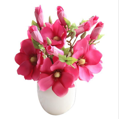 

6 magnolia small fresh simulation flowers artificial flowers foreign trade flower arrangement home decoration wedding celebration