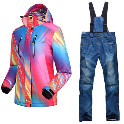 

SAENSHING Girls Snow Jacket Womens Ski Suits Waterproof 10K Super Warm Snowboarding Suits Female Snow Jacket Snowboard Pant Sets